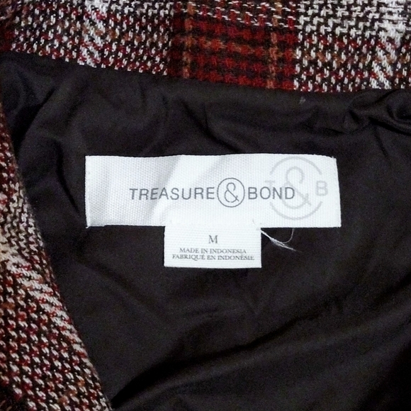 Treasure & Bond Tartan Plaid Tweed Utility Jacket - Picture 3 of 8